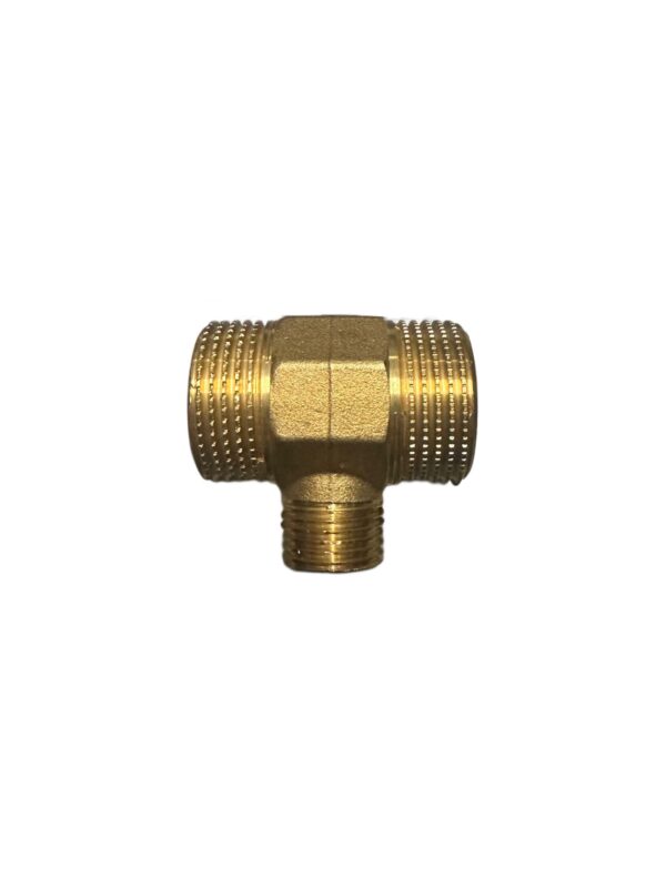 G.T. COMIS NIPLES FORATA 1"X1" OTTONE GIALLO FORO 1/4 ESTERNO MASCHIO 1/2 - immagine 2