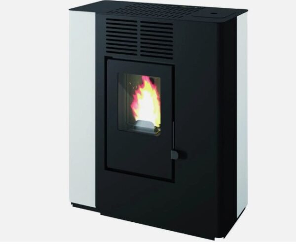 Punto Fuoco Stufa a pellet NELLA doppia canalizzazione Bianco 9,2 Kw