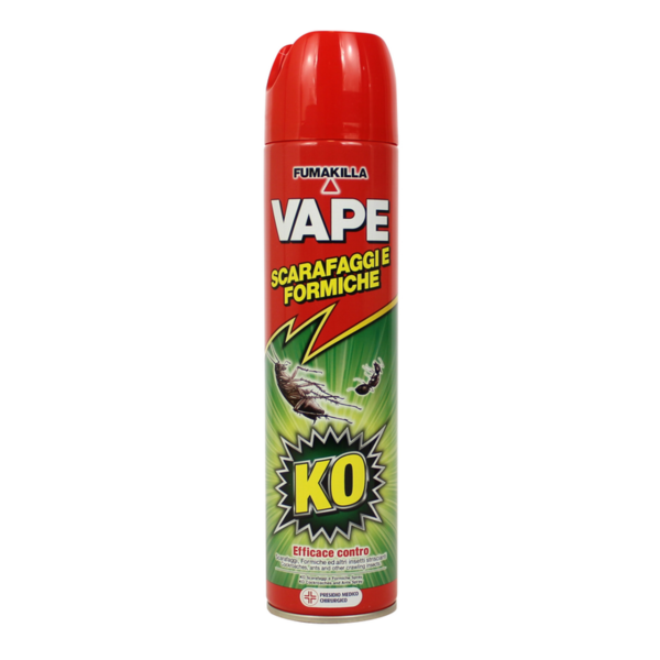 VAPE INSETTICIDA SUPER KO PER SCARFAGGI E FORMICHE SPRAY 400 ML