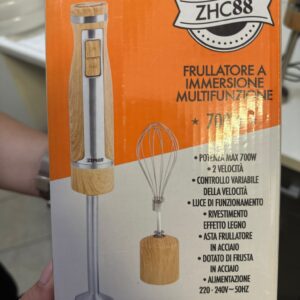 ZEPHIR ZHC88 FRULLATORE AD IMMERSIONE 700W EFFETTO LEGNO,LAME INOX
