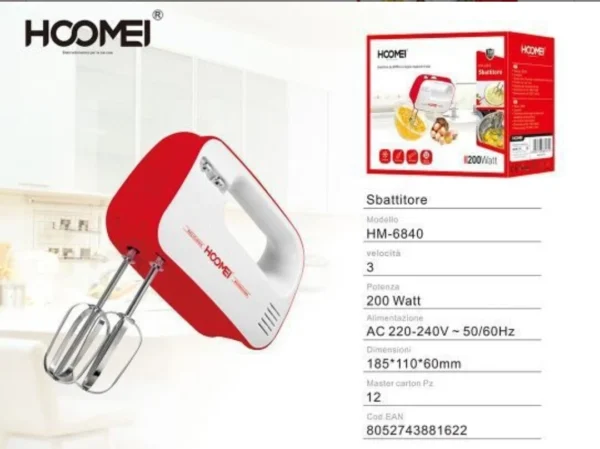 HM-6840 SBATTITORE ELETTRICO 200W - immagine 2