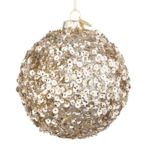 BIZZOTTO SFERA NATALE VETRO GLOW ORO D100 ART.0934357