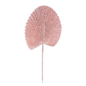 BIZZOTTO FOGLIA VENTAGLIO ORO ROSA H52 NATALE ART. 0939524