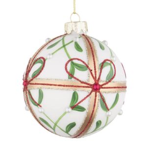 BIZZOTTO SFERA NATALE VETRO FIOCCO D80 ART. 0934300