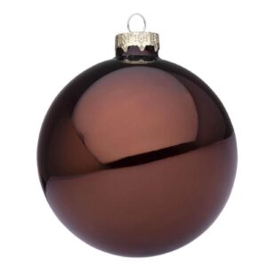 BIZZOTTO  SFERA NATALE VETRO MARRONE TRONCO LUCIDO S4625