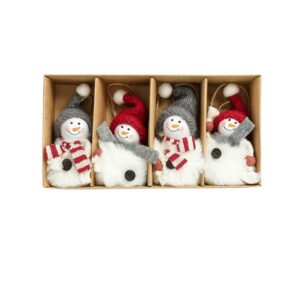 BIZZOTTO PENDAGLIO NATALE PUPAZZO JULIEN ROS-GRIG 4PZ ART. 0931526