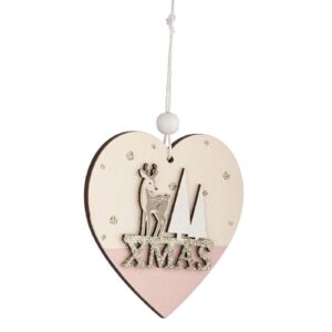 BIZZOTTO PENDAGLIO ATWOOD CUORE XMAS BIANCO-ROSA ART.0938766