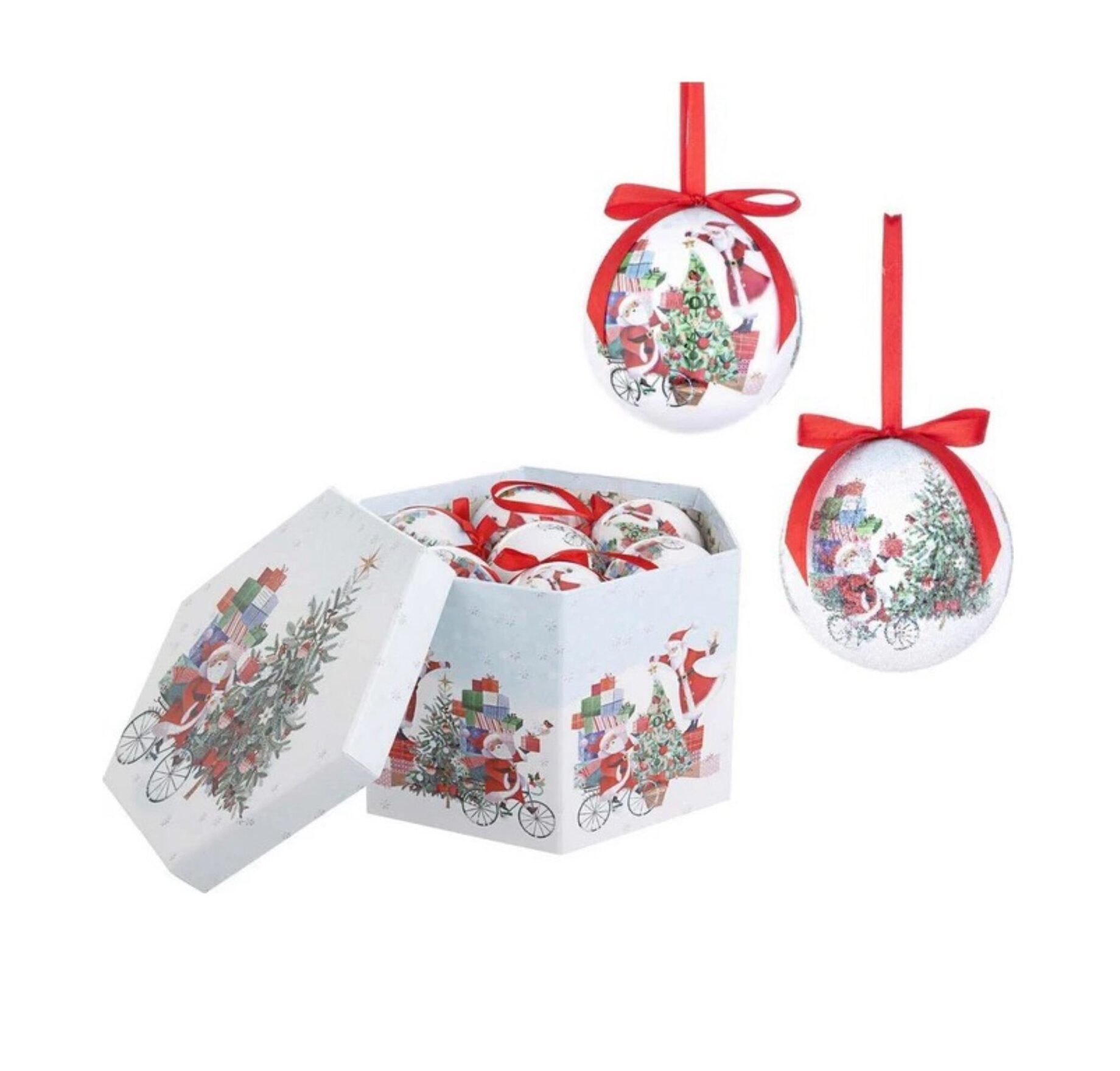 BIZZOTTO SFERA NATALE BABBO NATALE CICLISTA D75 ASS2 ART. 0933785