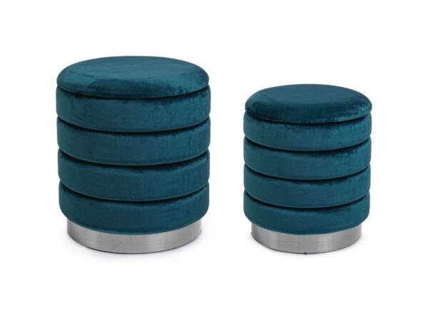 BIZZOTTO POUF CONTENITORE DARINA NAVYUS SET 2PZ 0720590