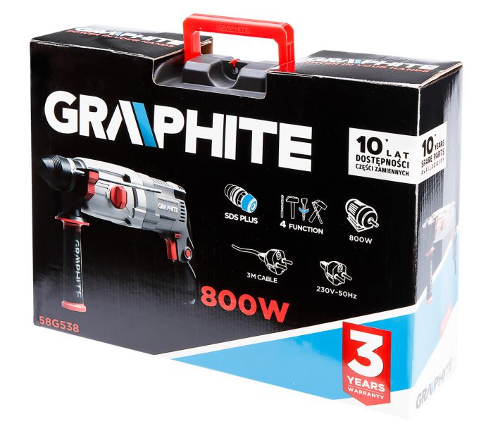 GRAPHITE MARTELLO PERFORATORE SDSPLUS 800W ENERGY 58G538 - immagine 5