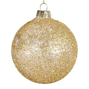 BIZZOTTO SFERA NATALE VETRO FREEZE ORO D80 ART.0919183