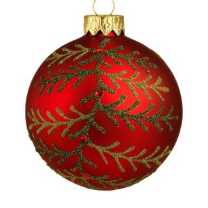 BIZZOTTO SFERA NATALE VETRO LAURIE ROSSO D80 ART.0937722