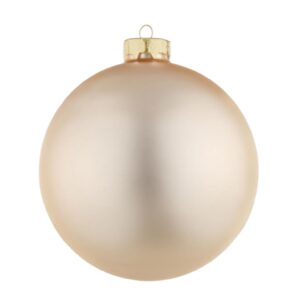 BIZZOTTO SFERA NATALE VETRO CHAMPAGNE CHIARO OPACO