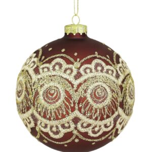 BIZZOTTO SFERA NATALE VETRO MURANO MARRONE