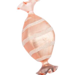 BIZZOTTO PENDAGLIO NATALE VETRO SUGARY ORO ROSA 6.3X13.5 ART.0937278