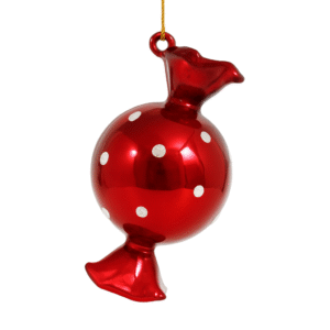 BIZZOTTO PENDAGLIO NATALE VETRO SUGARY ROSSO 6.5X12 ART.0937271