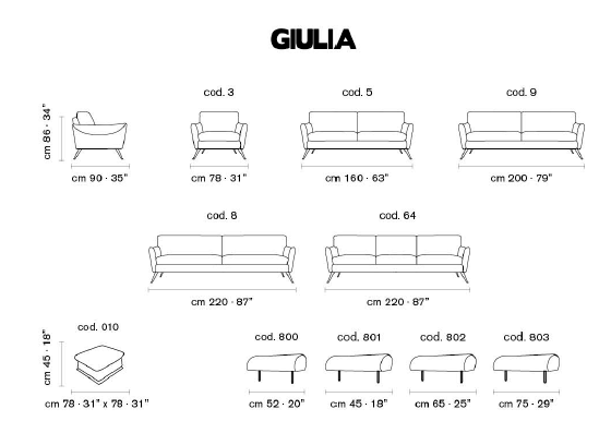 POLYFORM ITALIA DIVANO GIULIA 2 POSTI 160CM - immagine 4