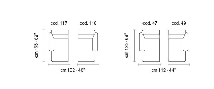 POLYFORM ITALIA DIVANO TARGET 2 POSTI MAXI 223CM - immagine 4
