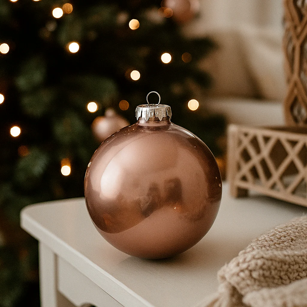 BIZZOTTO SFERA NATALE VETRO DESERTO SHIMMER D100 ART. 0930045 - immagine 2