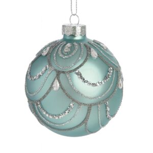 BIZZOTTO SFERA NATALE VETRO LAVISH AZZURRA D80 0930493