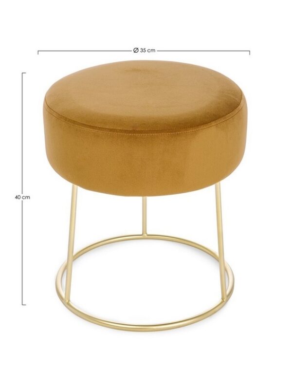 BIZZOTTO POUF CONTENITORE CLARISSA INCA OCRA D35 0720881 - immagine 2