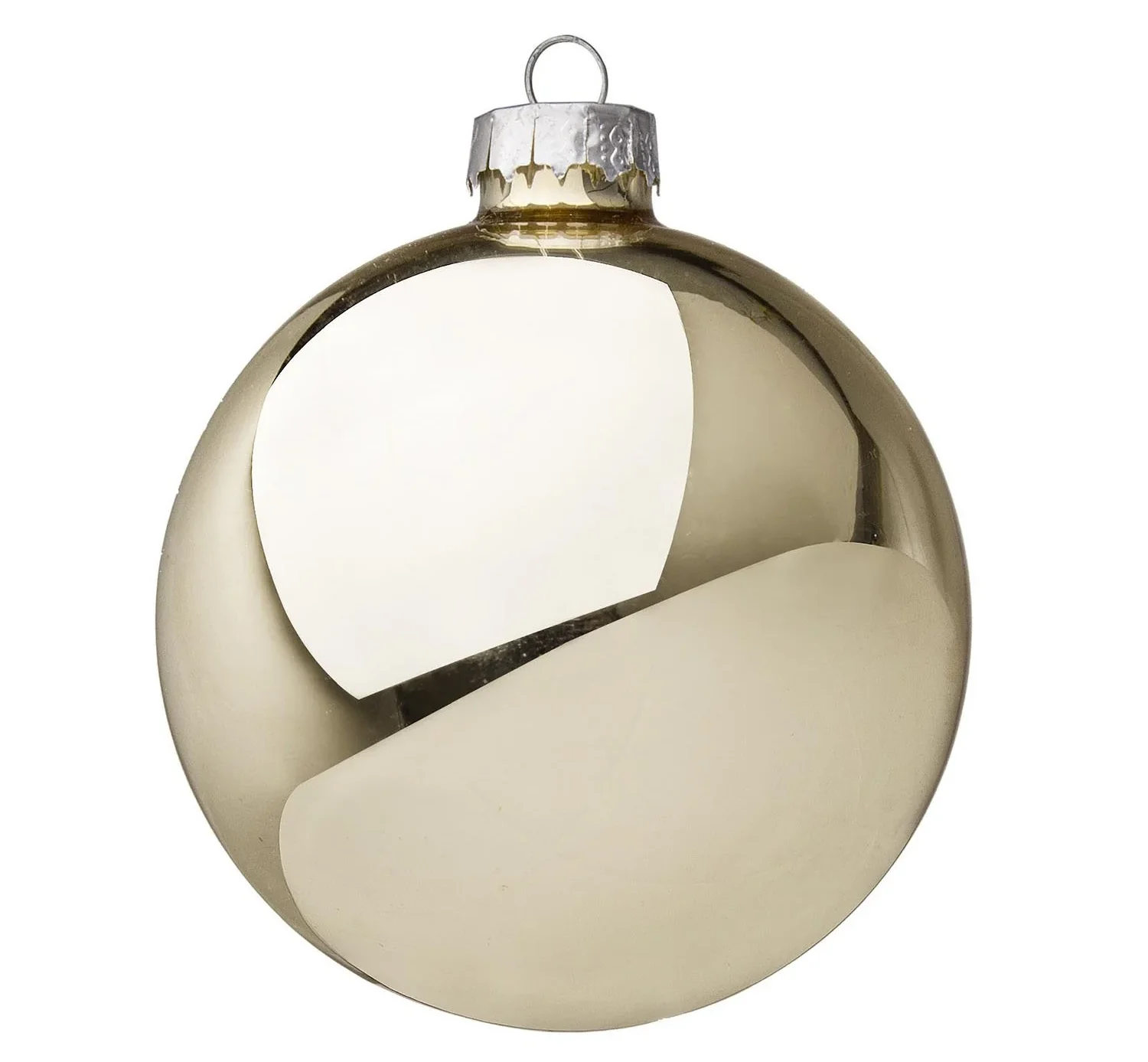 BIZZOTTO SFERA NATALE VETRO CHAMPAGNE CHIARO LUCIDO