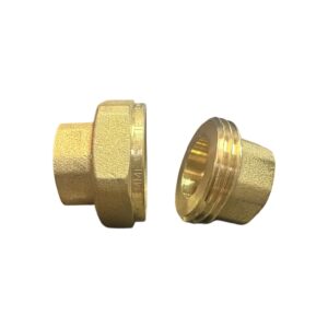 G.T. COMIS RACCORDO DRITTO 3PZ 1" FF OTTONE GIALLO