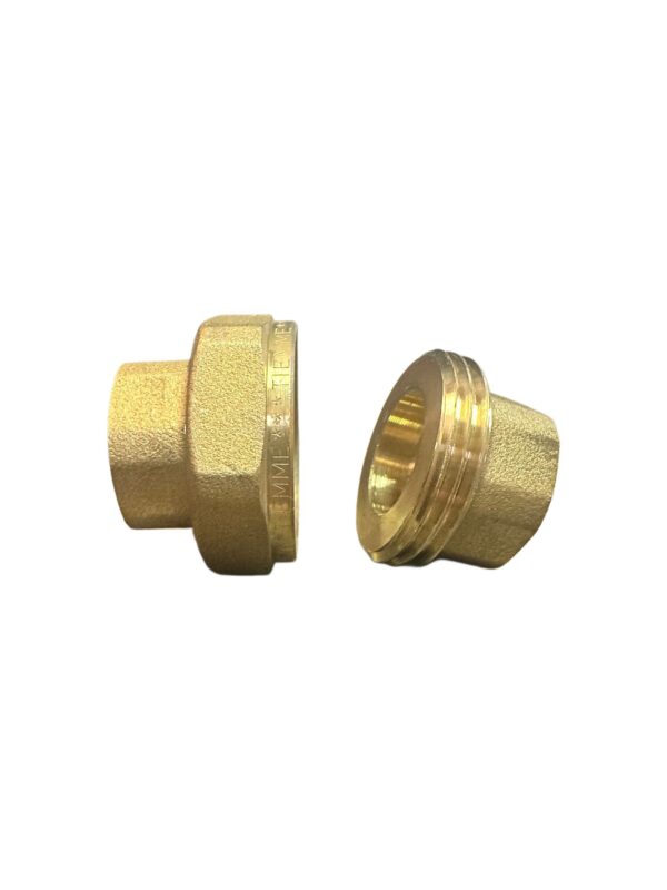 G.T. COMIS RACCORDO DRITTO 3PZ 1"1/4 FF OTTONE GIALLO
