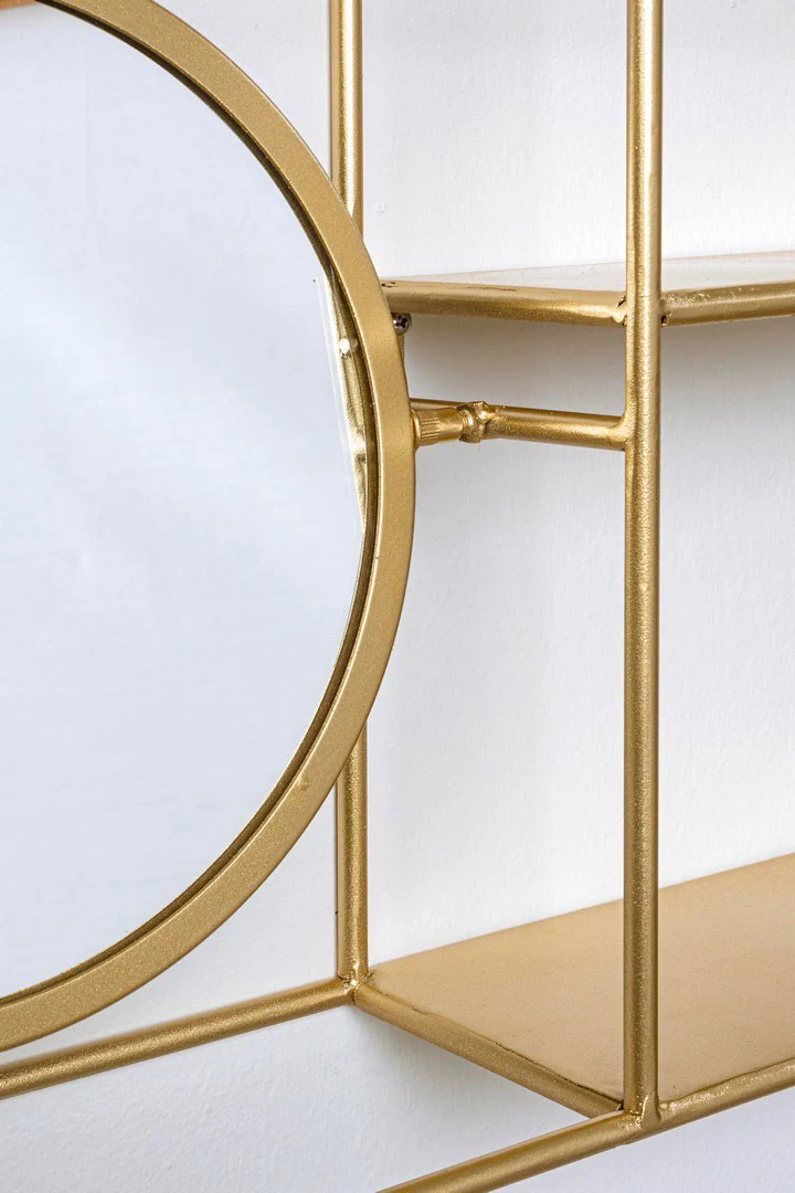 BIZZOTTO MENSOLA C/SPECCHIO NUCLEOS ORO 0740378 - immagine 2