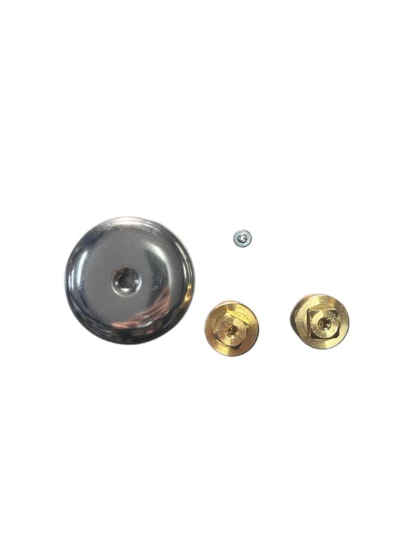 G.T. COMIS TAPPO 1/2 M OTTONE CROMATO CON ROSETTA