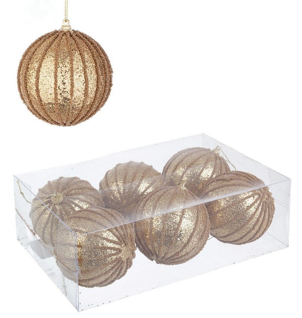 BIZZOTTO SFERA NATALE HANNAH ORO D80 CONF.6PZ ART. 0935793