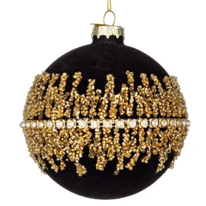 BIZZOTTO SFERA NATALE VETRO LUXURY NERO