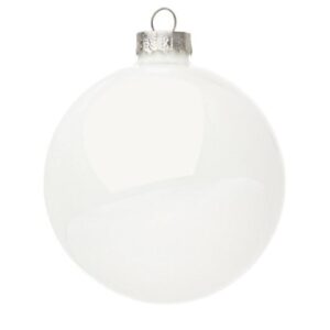 BIZZOTTO SFERA NATALE VETRO BIANCO LUCIDO