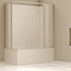 VENTANA BOX DOCCIA ANGOLI SOPRA VASCA MODELLO TENERIFE BIANCO 80X155