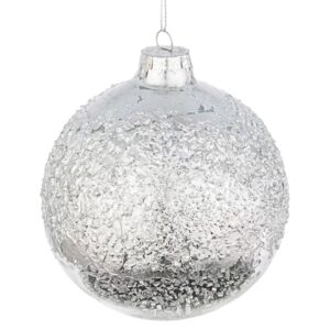 BIZZOTTO SFERA NATALE VETRO FUSION ARGENTO D100 ART.0930419