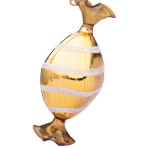 BIZZOTTO PENDAGLIO NATALE VETRO SUGARY ORO 6.3X13.5 ART.0937275