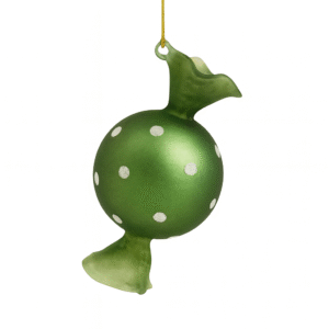 BIZZOTTO PENDAGLIO NATALE VETRO SUGARY VERDE 6.5X12 ART.0937280
