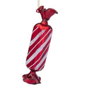 BIZZOTTO PENDAGLIO NATALE VETRO SUGARY ROSSO 4X15 ART.0937270