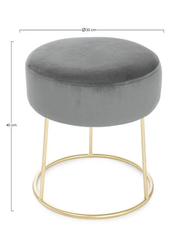BIZZOTTO POUF CONTENITORE CLARISSA GRIGIO D35 0720880 - immagine 2