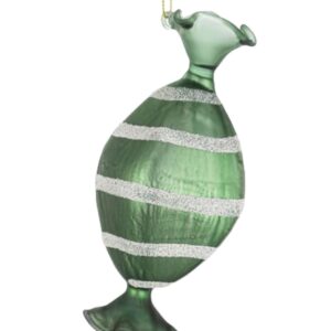 BIZZOTTO PENDAGLIO NATALE VETRO SUGARY VERDE 6.3X13.5 ART.0937281