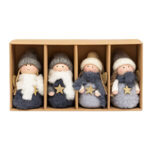 BIZZOTTO PENDAGLIO NATALE FATATO ANGELO BLU-AZZURRA 4PZ ART.0935459