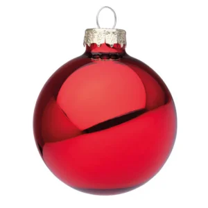 BIZZOTTO SFERA NATALE VETRO ROSSO GRANATA LUCIDO S199