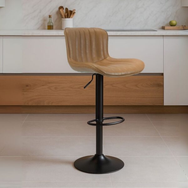 SGABELLO COLORE TORTORA CON GAMBA NERA - immagine 2
