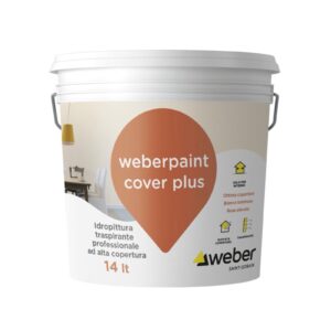 WEBERPAINT IDROPITTURA COVER PLUS 14LT BIANCO O COLORATO 5200935382