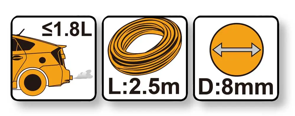 INGCO CAVI BATTERIA 14X9CM 2.5MT 200AMP HBTCP2001 - immagine 2