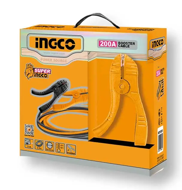 INGCO CAVI BATTERIA 14X9CM 2.5MT 200AMP HBTCP2001 - immagine 3