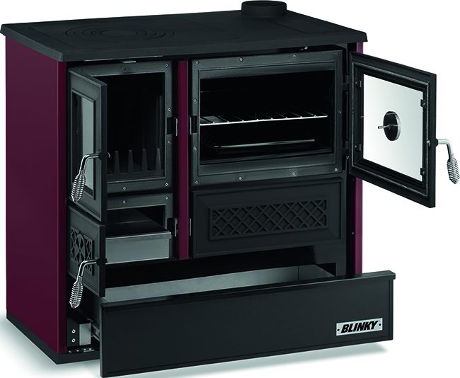 BLINKY CUCINA A LEGNA CON FORNO ROSSELLA PORTA VETRO ROSSA 98113-65 - immagine 2