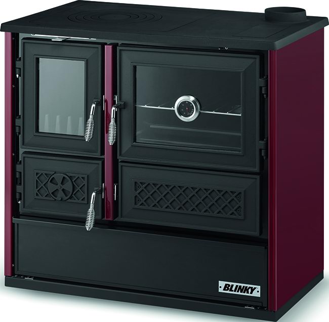 BLINKY CUCINA A LEGNA CON FORNO ROSSELLA PORTA VETRO ROSSA 98113-65