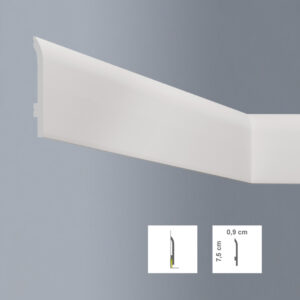 BOVELACCI BATTISCOPA A PARETE  IN POLISTRUTTU L759