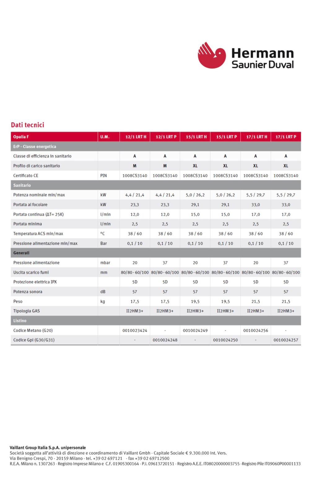 HSD SCALDINO OPALIA F LOW NOX 12/1 LRT GPL 0010024248 - immagine 2